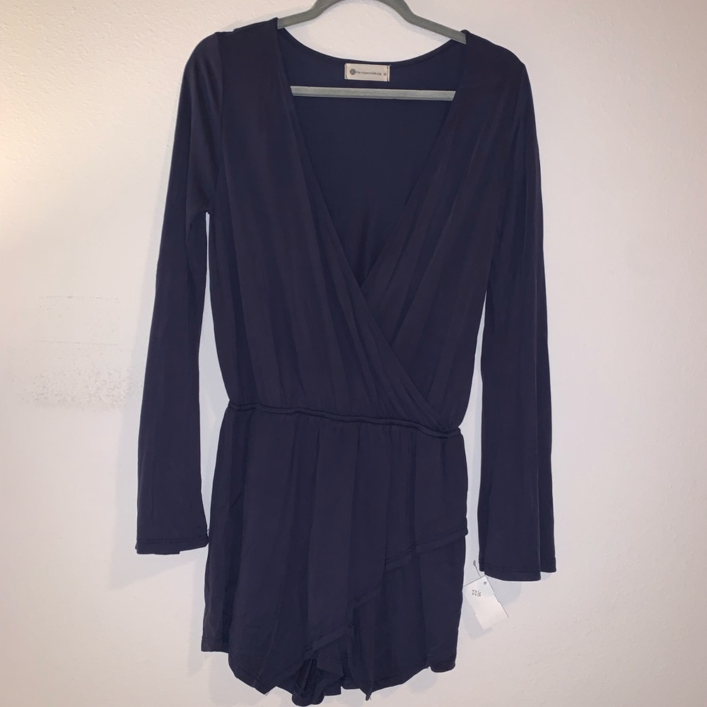 NWT Blue long sleeve romper Impeccable Pig